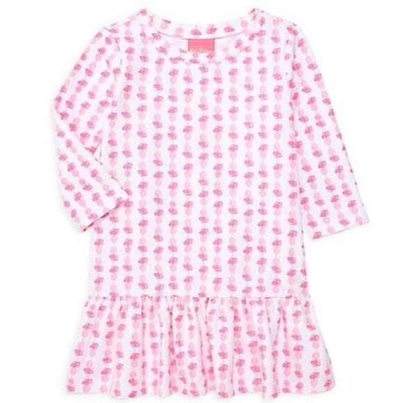 New Lily Pulitzer Girl's Kim Pineapple Shift Dress - Picture 1 of 6